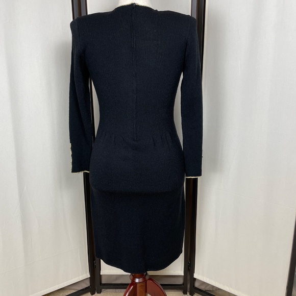 Vintage Don Sayres Beaded Sweater Dress Wool Size 8 - Picture 8 of 14